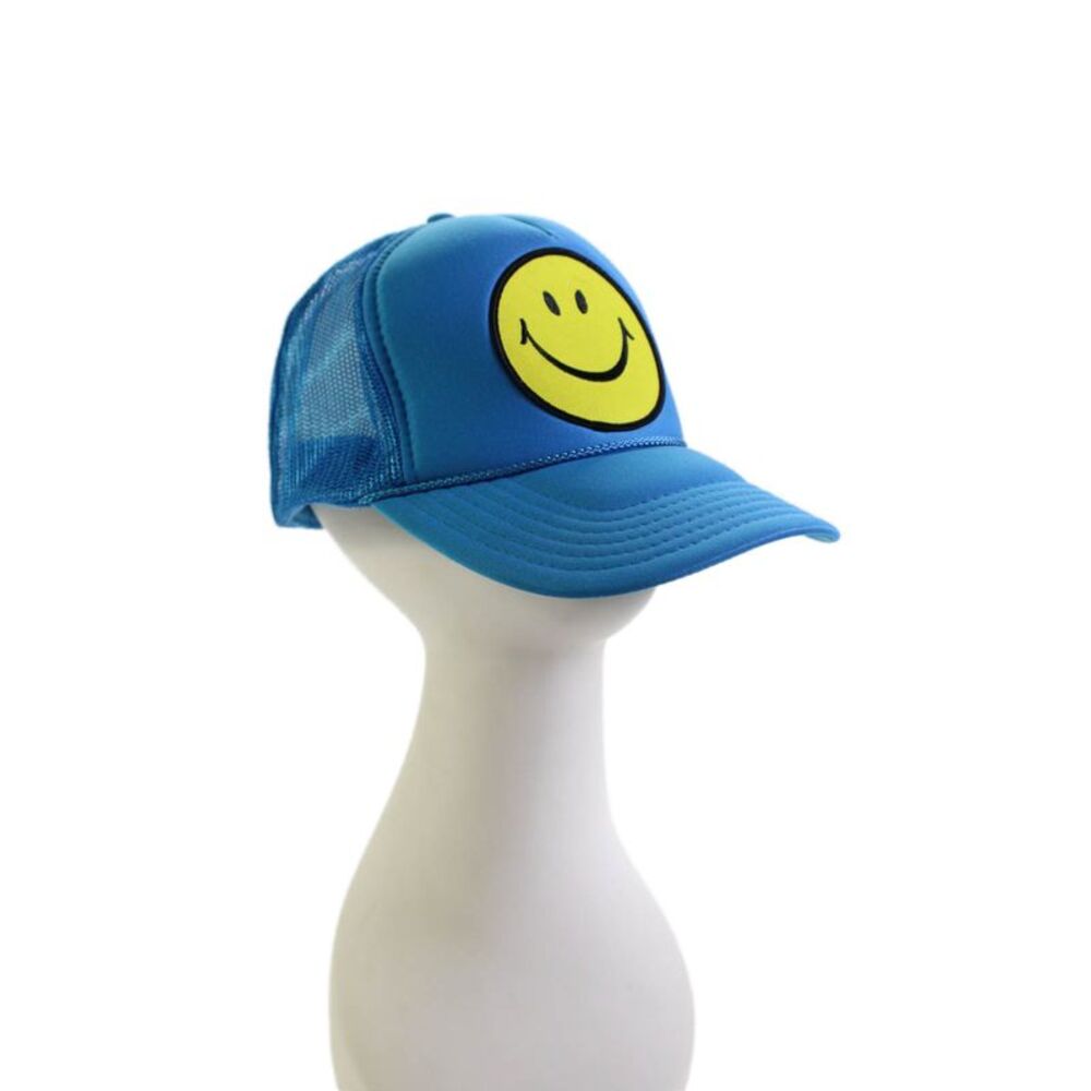 Aviator Nation Womens Vintage Snap Back Trucker Hat Blue Yellow